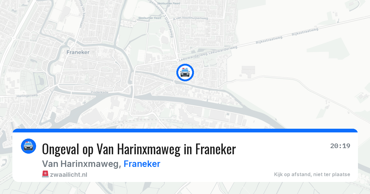 Ongeval op Van Harinxmaweg in Franeker — 7 aug 2026