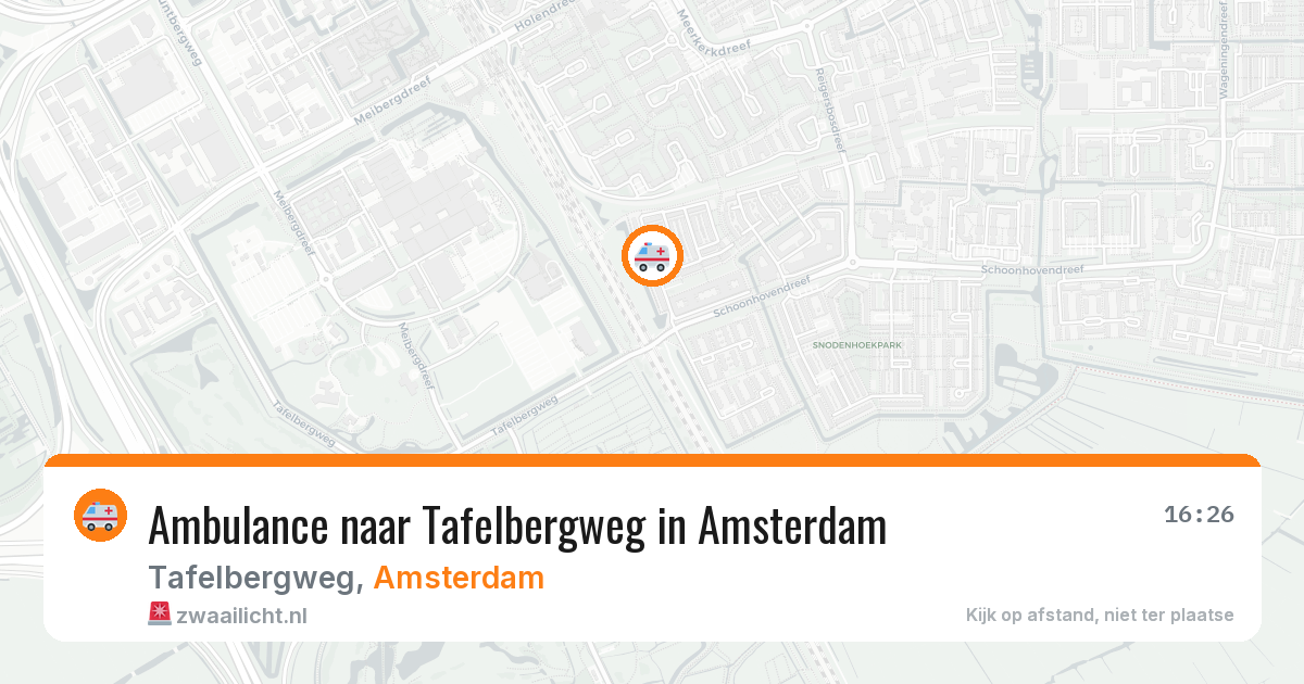 Ambulance naar Tafelbergweg in Amsterdam — 28 jul 2026