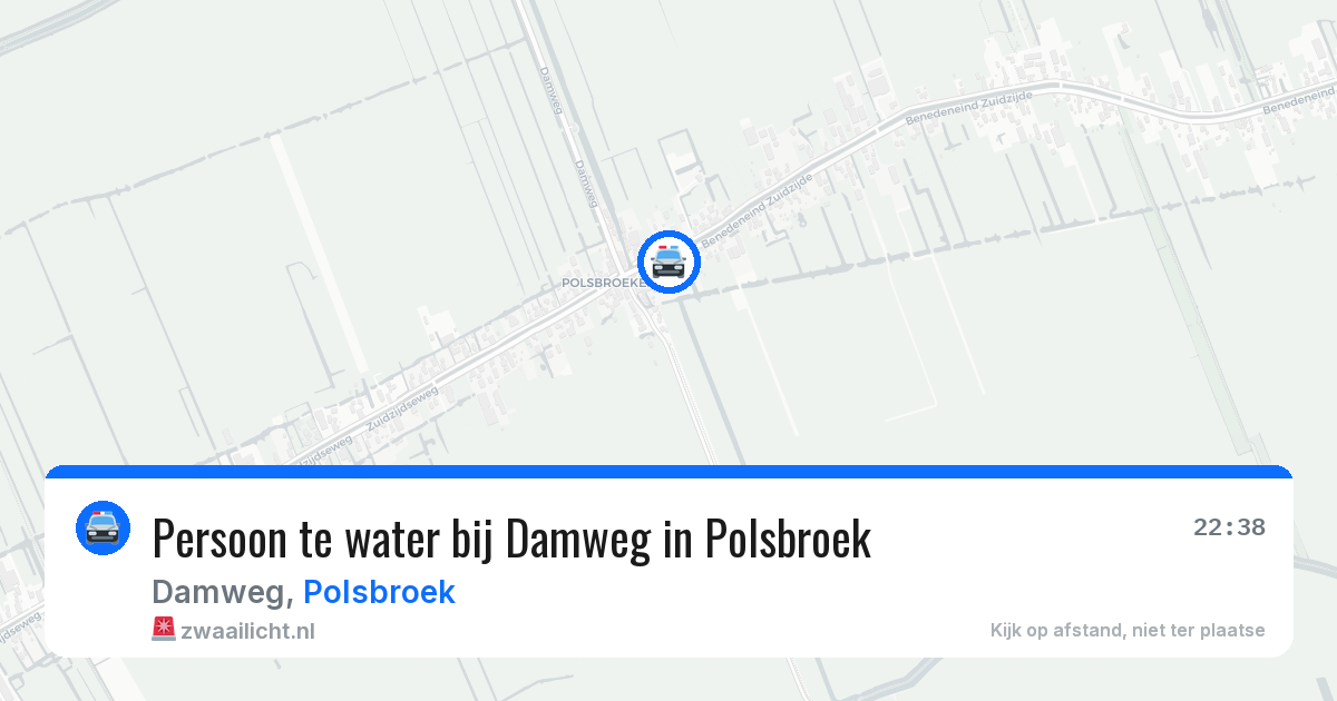 Persoon te water bij Damweg in Polsbroek — 21 apr 2026