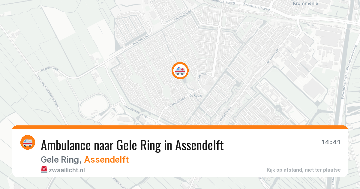 Ambulance naar Gele Ring in Assendelft — 13 aug 2026