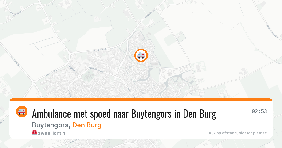 Ambulance met spoed naar Buytengors in Den Burg — 10 jul 2026