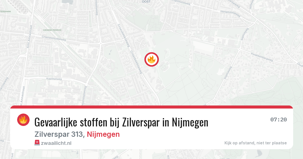 Gevaarlijke stoffen bij Zilverspar in Nijmegen — 5 mei 2026
