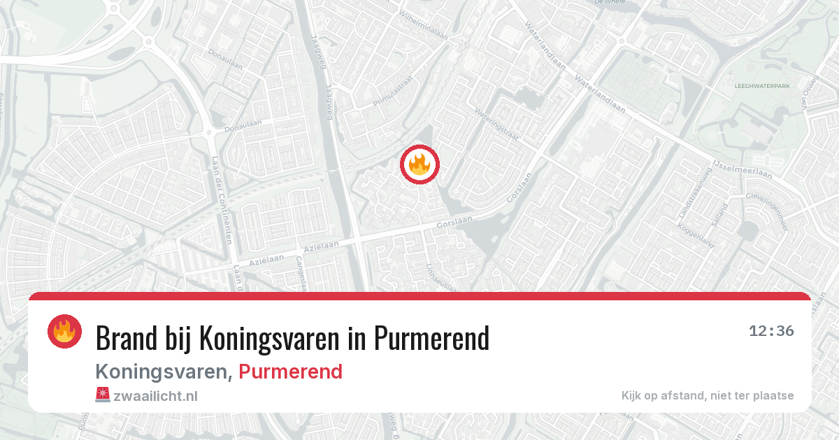 Brand bij Koningsvaren in Purmerend — 27 apr 2026
