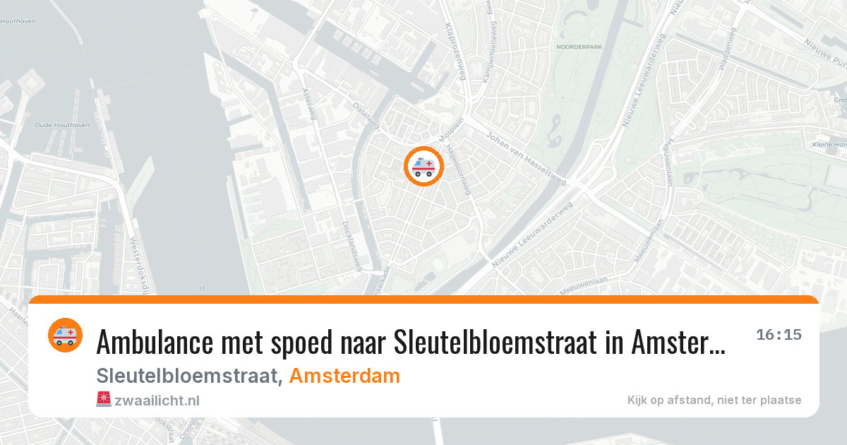 Ambulance met spoed naar Sleutelbloemstraat in Amsterdam — 21 apr 2026