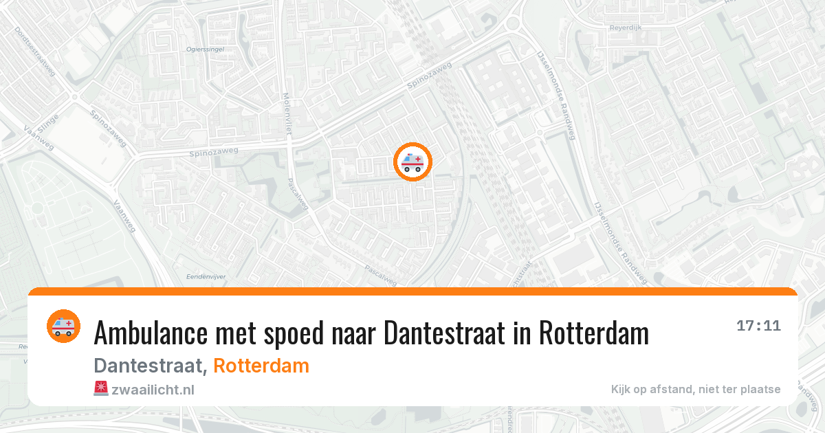 Ambulance met spoed naar Dantestraat in Rotterdam — 2 jul 2026