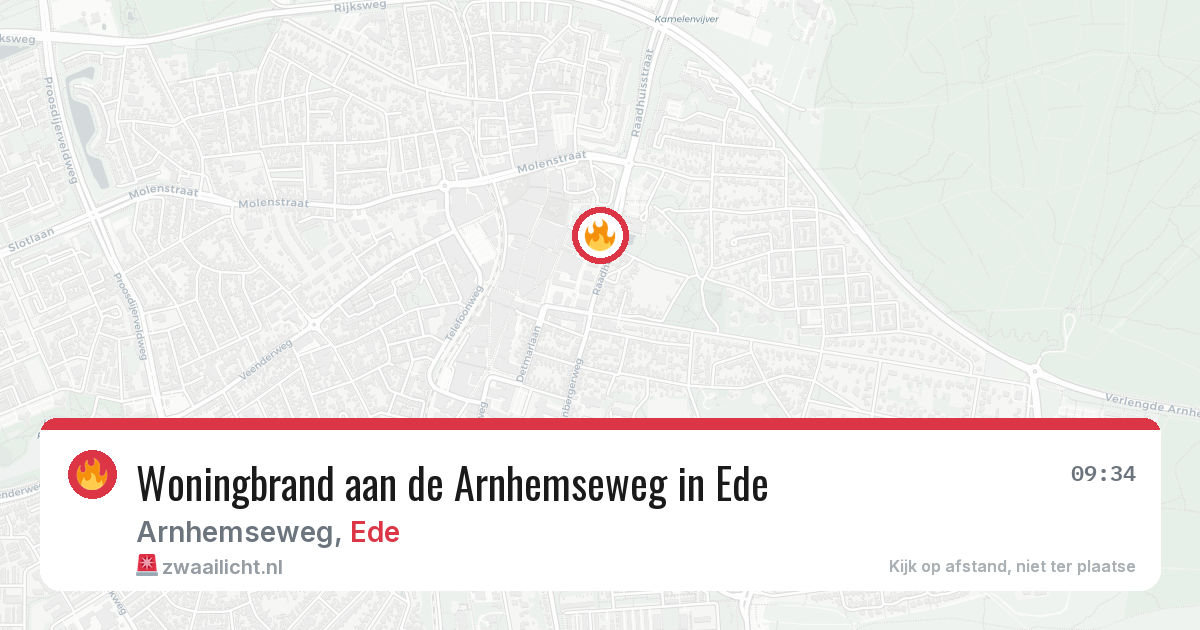 Woningbrand aan de Arnhemseweg in Ede — 11 apr 2026