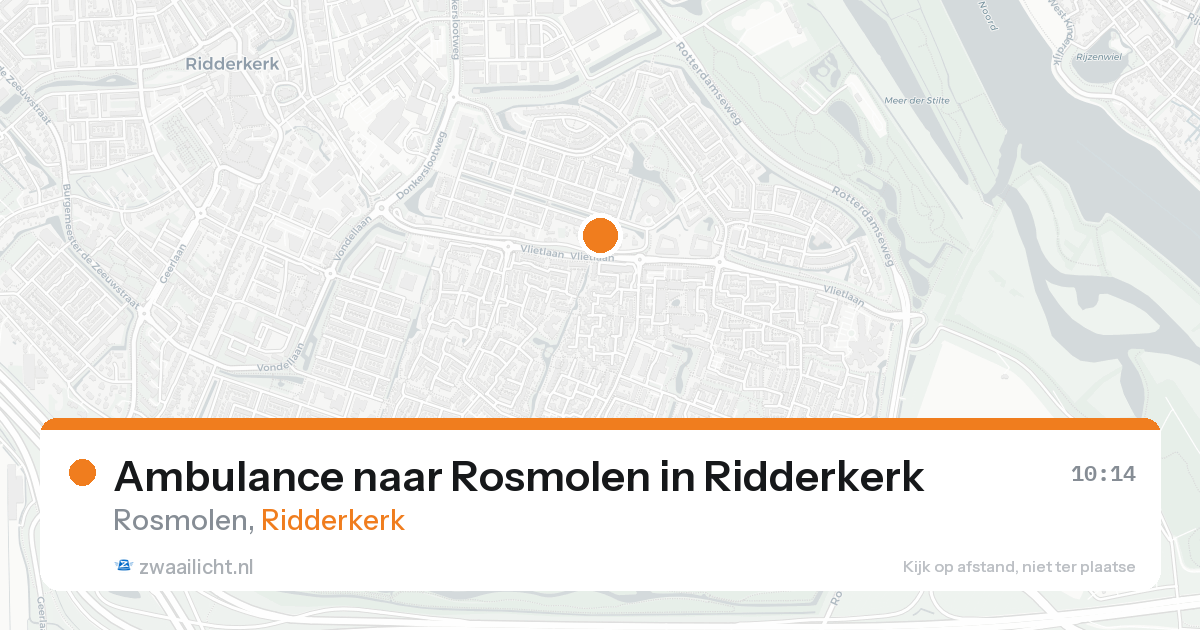 Ambulance naar Rosmolen in Ridderkerk — 22 aug 2026