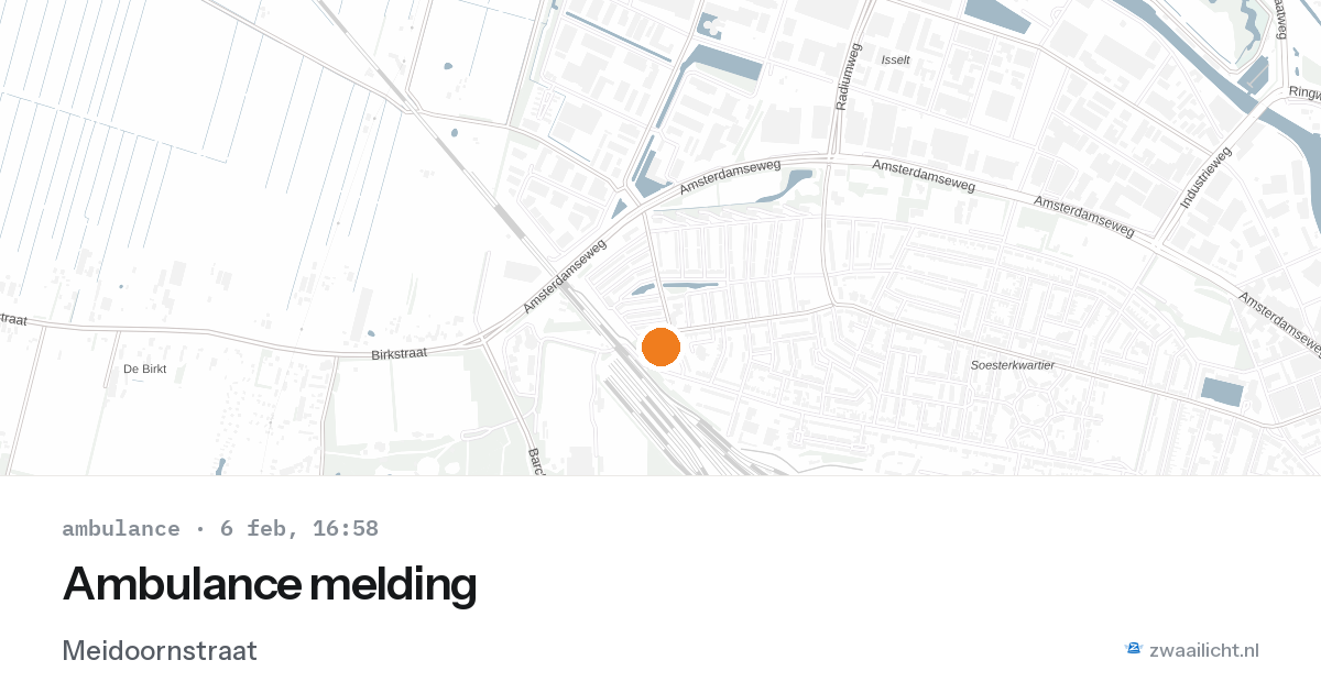 Ambulance melding — 6 feb 2026