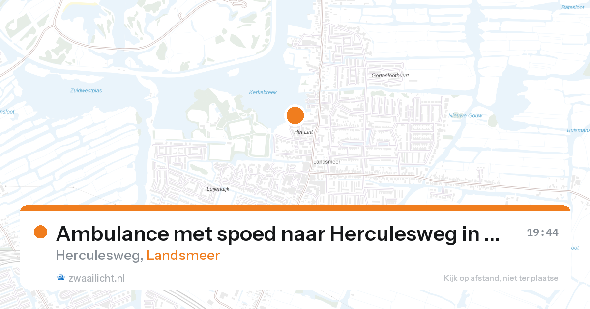 Ambulance met spoed naar Herculesweg in Landsmeer — 27 aug 2026