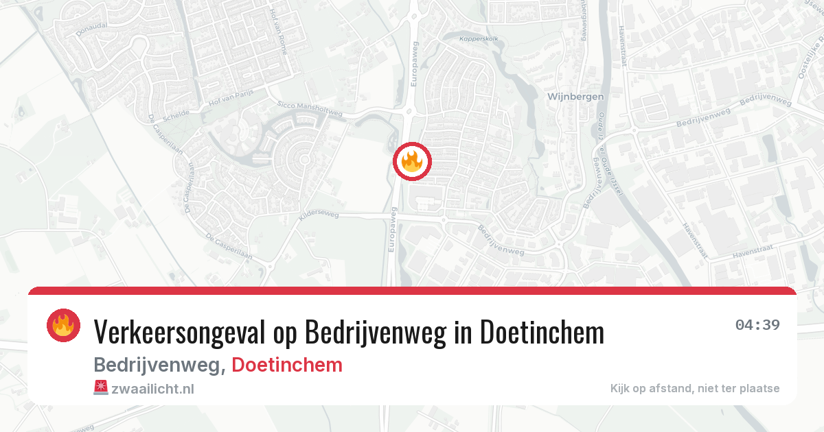 Verkeersongeval op Bedrijvenweg in Doetinchem — 26 jun 2026