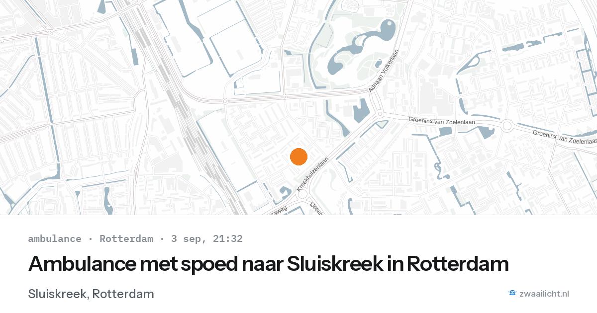 Ambulance met spoed naar Sluiskreek in Rotterdam — 3 sep 2026