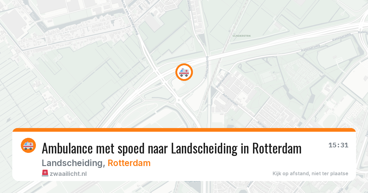 Ambulance met spoed naar Landscheiding in Rotterdam — 1 aug 2026