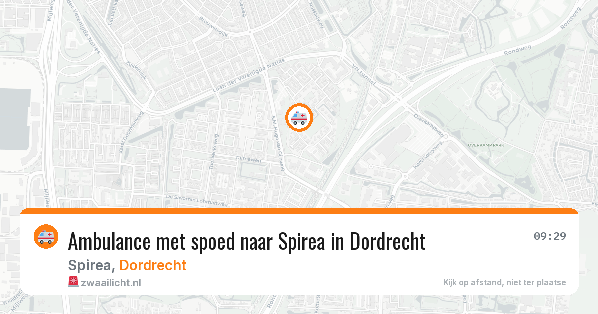 Ambulance met spoed naar Spirea in Dordrecht — 11 aug 2026