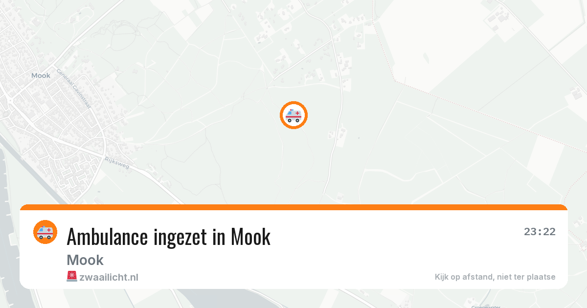 Ambulance ingezet in Mook — 3 aug 2026