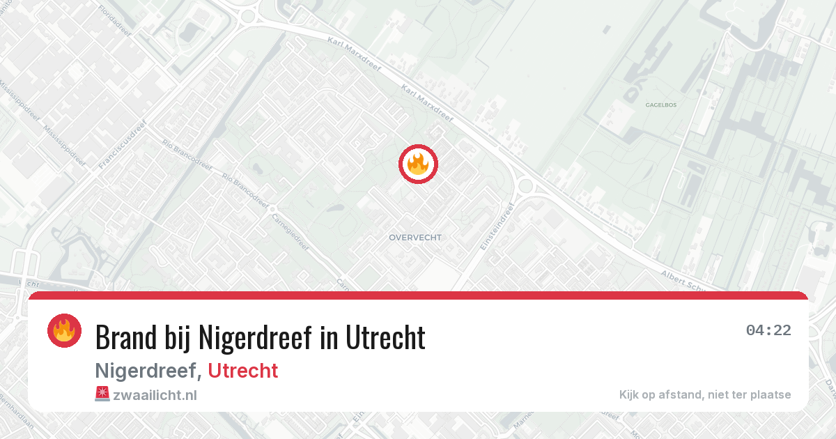 Brand bij Nigerdreef in Utrecht — 4 jul 2026