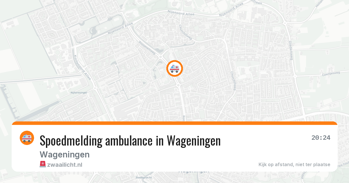 Spoedmelding ambulance in Wageningen — 10 aug 2026