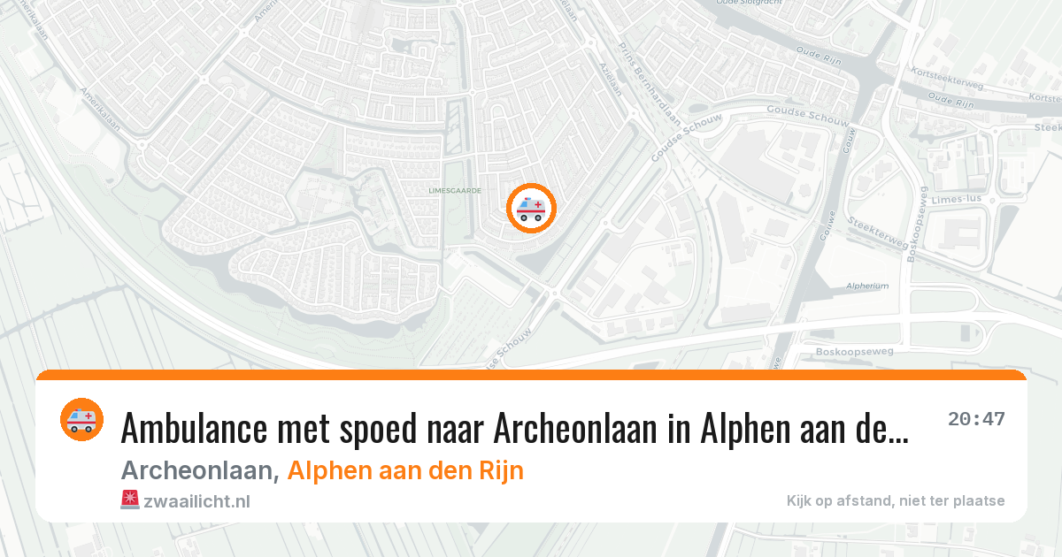 Ambulance met spoed naar Archeonlaan in Alphen aan den Rijn — 29 jul 2026
