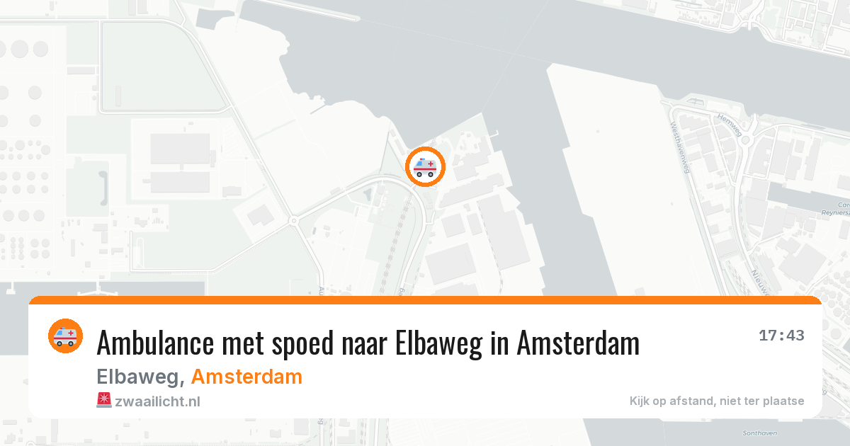 Ambulance met spoed naar Elbaweg in Amsterdam — 26 jun 2026
