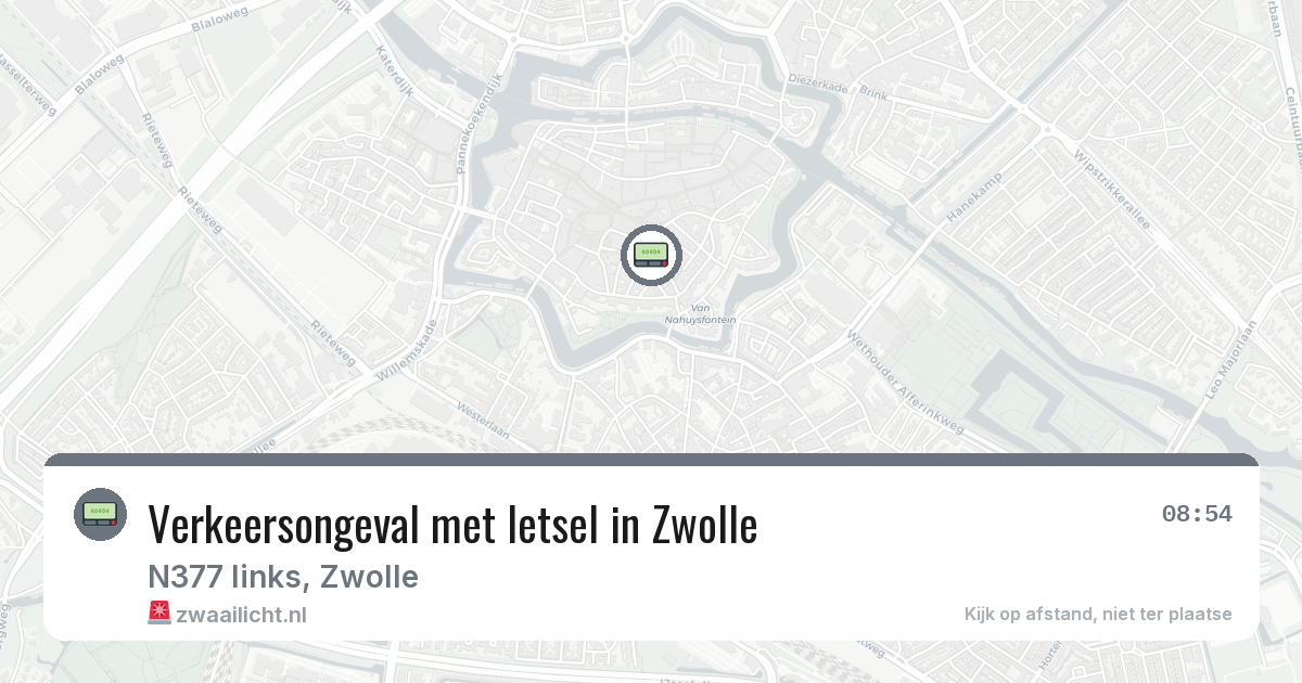 Verkeersongeval met letsel in Zwolle — 31 jul 2026