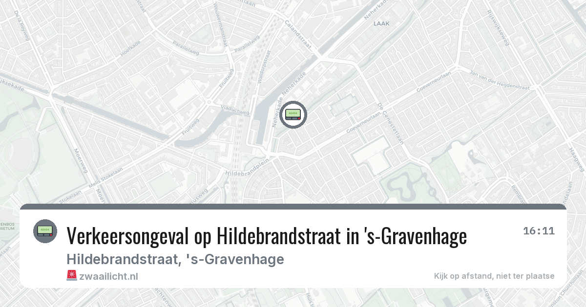 Verkeersongeval op Hildebrandstraat in 's-Gravenhage — 8 feb 2026