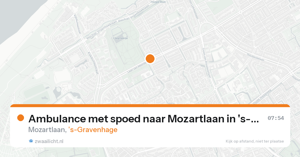 Ambulance met spoed naar Mozartlaan in 's-Gravenhage — 25 aug 2026