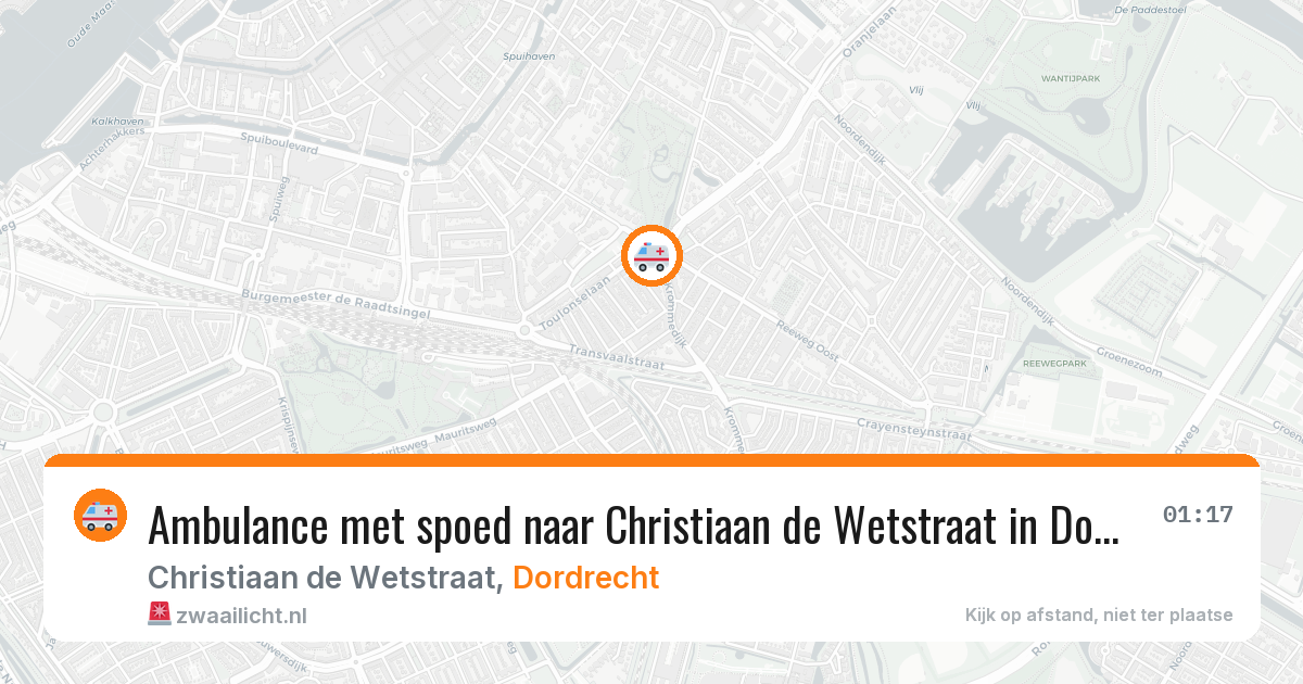 Ambulance met spoed naar Christiaan de Wetstraat in Dordrecht — 10 feb 2026