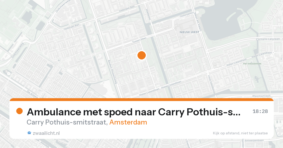 Ambulance met spoed naar Carry Pothuis-smitstraat in Amsterdam — 31 jan 2026