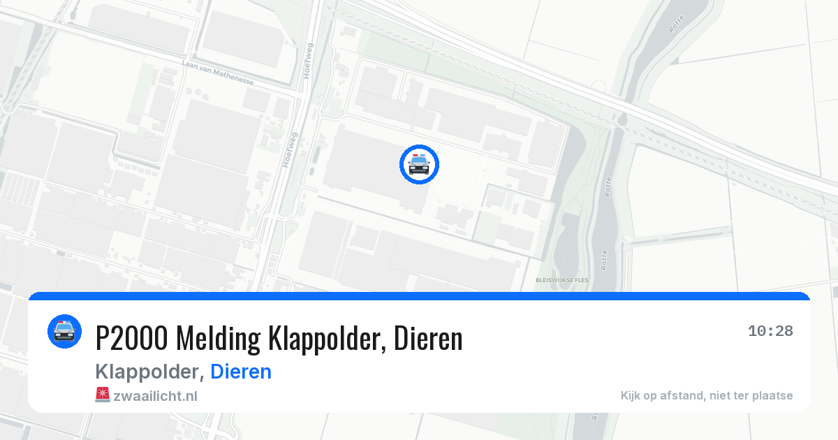 P2000 Melding Klappolder, Dieren — 6 aug 2026