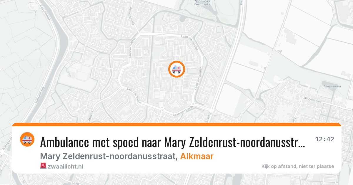 Ambulance met spoed naar Mary Zeldenrust-noordanusstraat in Alkmaar — 24 jul 2026