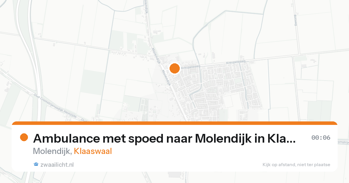 Ambulance met spoed naar Molendijk in Klaaswaal — 31 jan 2026