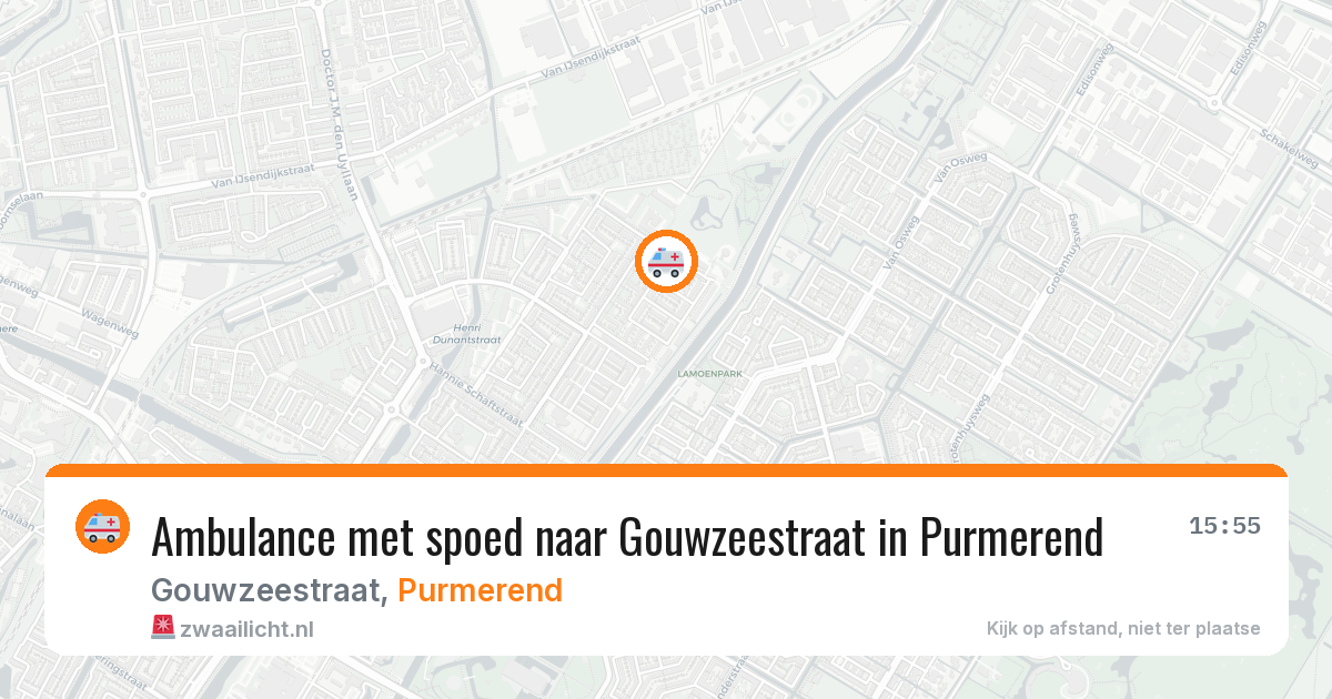 Ambulance met spoed naar Gouwzeestraat in Purmerend — 17 jul 2026