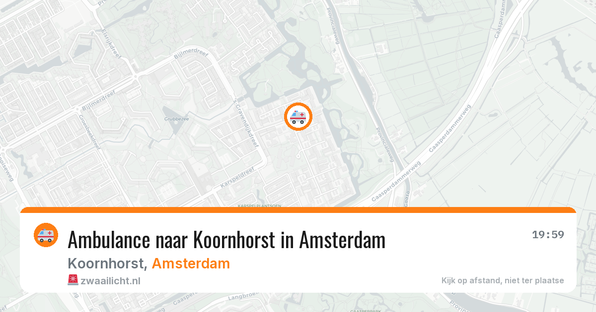 Ambulance naar Koornhorst in Amsterdam — 18 jul 2026