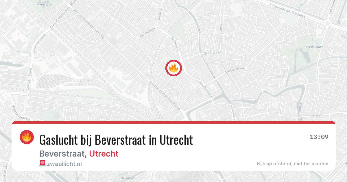 Gaslucht bij Beverstraat in Utrecht — 5 mrt 2026