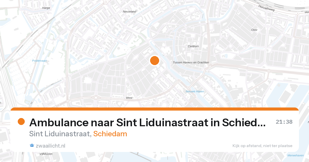 Ambulance naar Sint Liduinastraat in Schiedam — 19 jul 2026