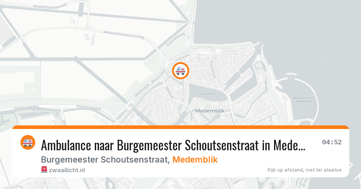 Ambulance naar Burgemeester Schoutsenstraat in Medemblik — 16 apr 2026