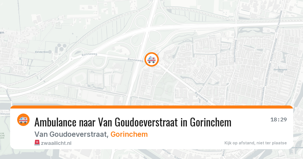 Ambulance naar Van Goudoeverstraat in Gorinchem — 25 mei 2026