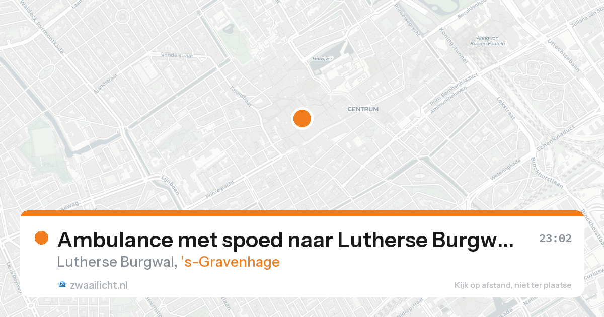 Ambulance met spoed naar Lutherse Burgwal in 's-Gravenhage — 21 aug 2026