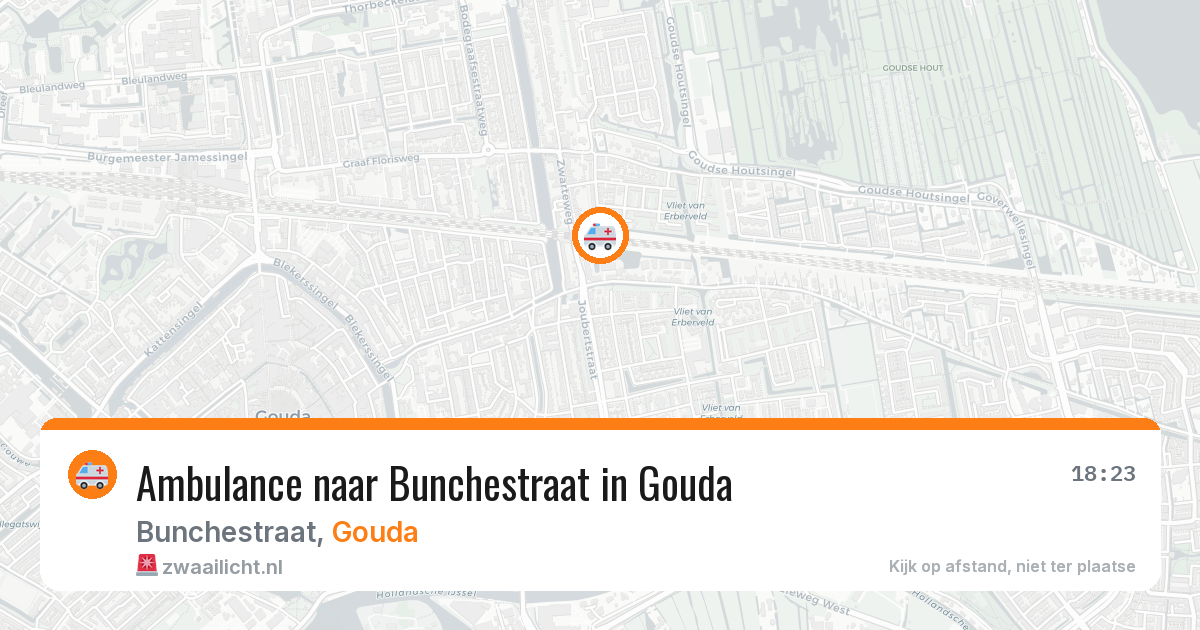 Ambulance naar Bunchestraat in Gouda — 17 jun 2026