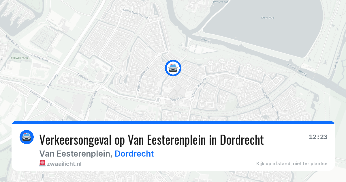 Verkeersongeval op Van Eesterenplein in Dordrecht — 1 aug 2026