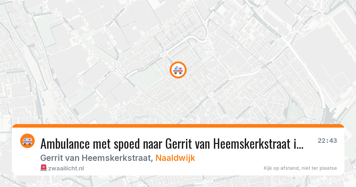 Ambulance met spoed naar Gerrit van Heemskerkstraat in Naaldwijk — 4 mei 2026