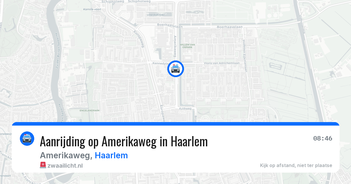 Aanrijding op Amerikaweg in Haarlem — 10 jun 2026