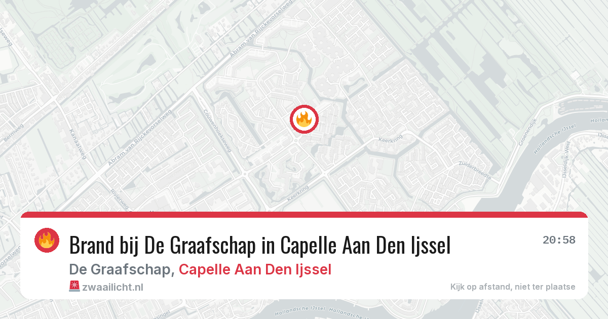Brand bij De Graafschap in Capelle Aan Den Ijssel — 10 jul 2026