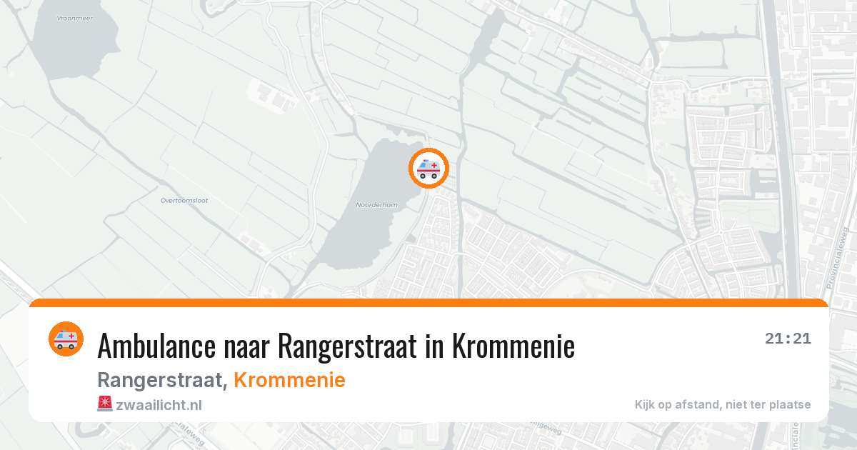 Ambulance naar Rangerstraat in Krommenie — 31 mrt 2026