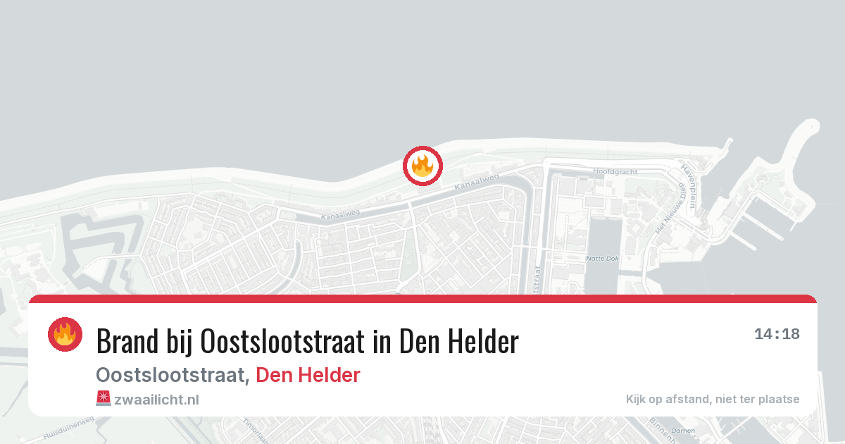 Brand bij Oostslootstraat in Den Helder — 8 mei 2026