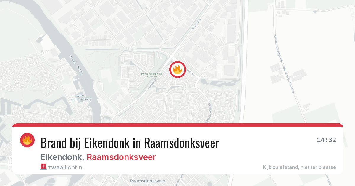 Brand bij Eikendonk in Raamsdonksveer — 22 jul 2026