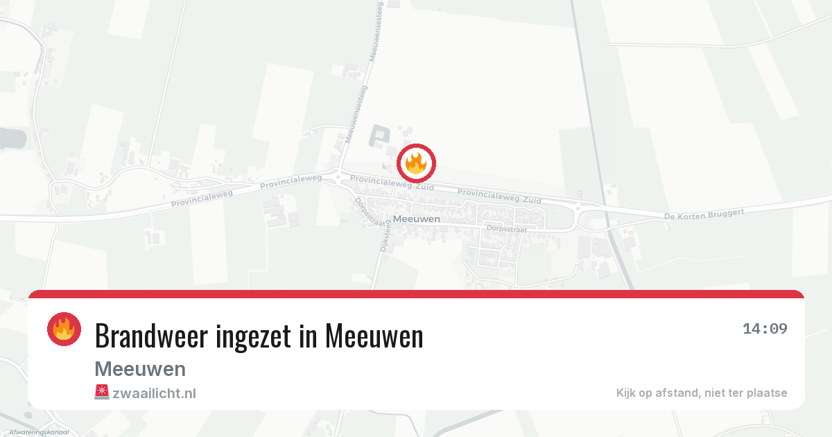 Brandweer ingezet in Meeuwen — 26 mrt 2026 | 🚨 Zwaailicht.nl