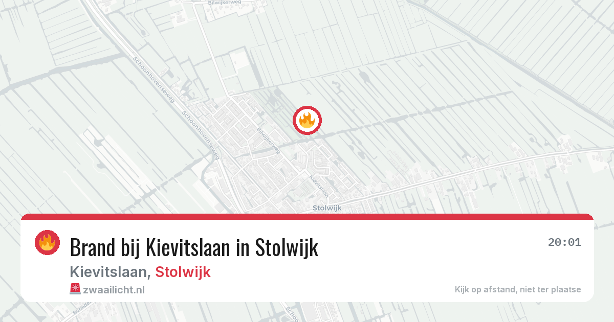 Brand bij Kievitslaan in Stolwijk — 11 mei 2026
