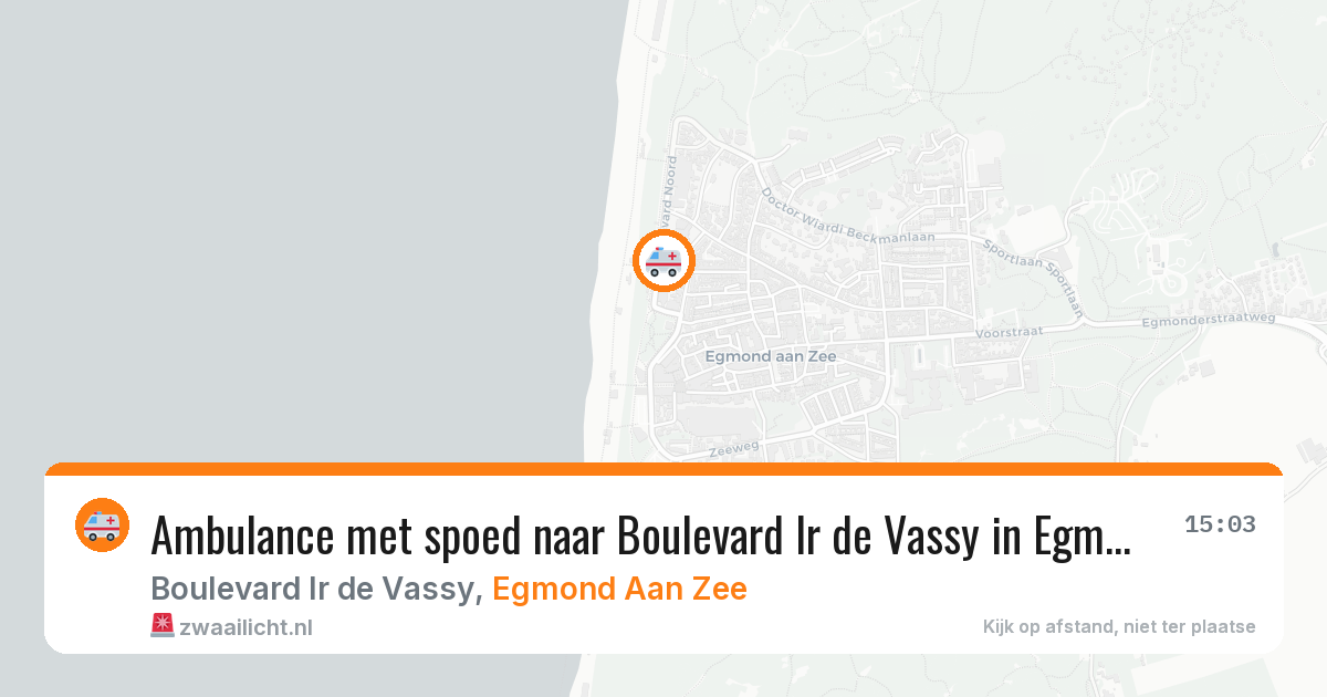 Ambulance met spoed naar Boulevard Ir de Vassy in Egmond Aan Zee — 17 jul 2026