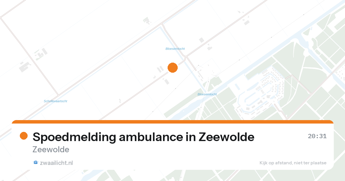Spoedmelding ambulance in Zeewolde — 26 aug 2026