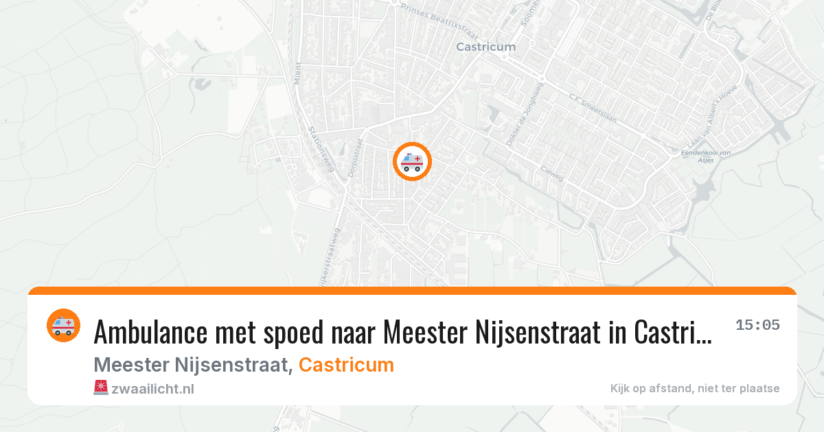 Ambulance met spoed naar Meester Nijsenstraat in Castricum — 9 apr 2026